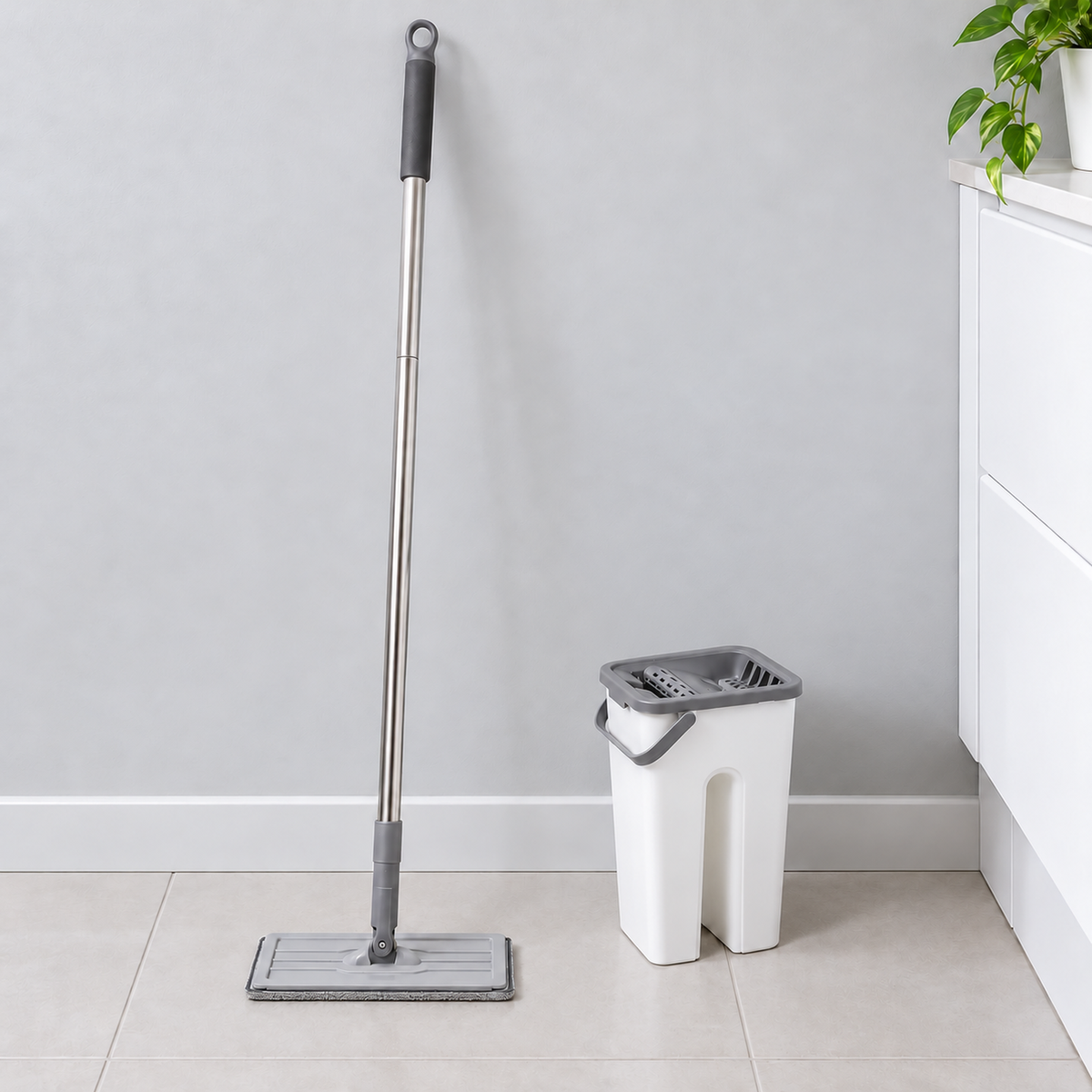 Mop Flat 360° com Balde de 6L e Refil
