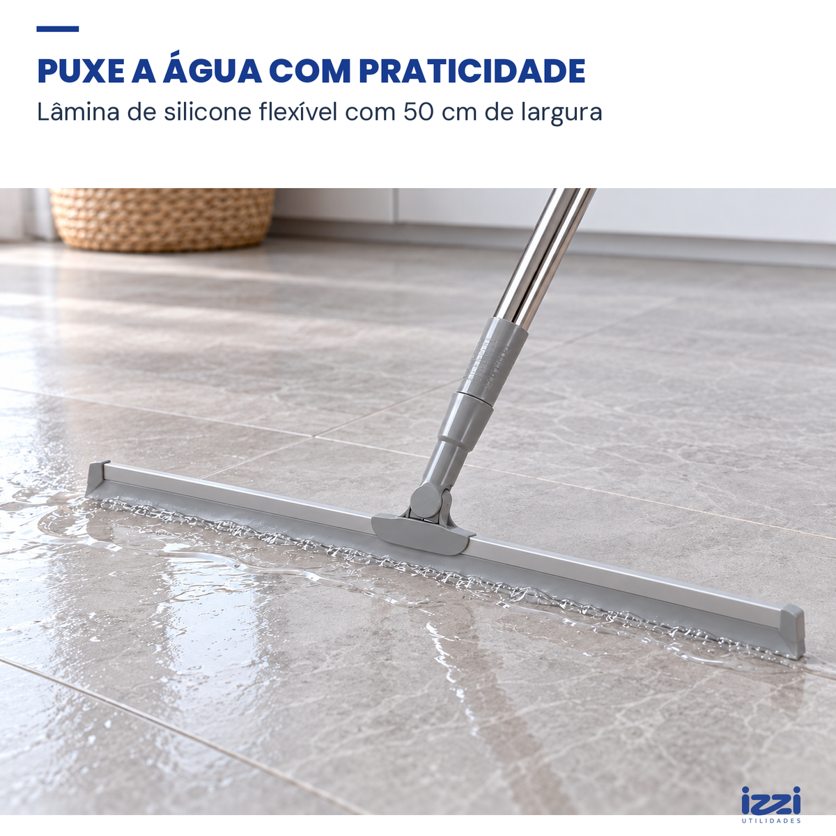 Rodo Magico de Silicone Flexível 50cm com Cabo Extensível