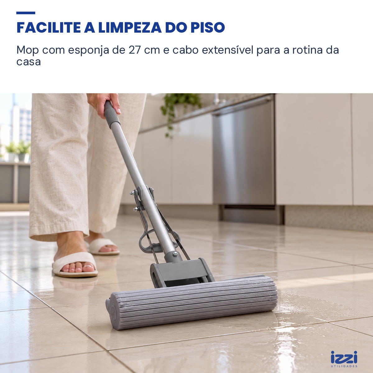 Mop Esponja com Cabo Extensível