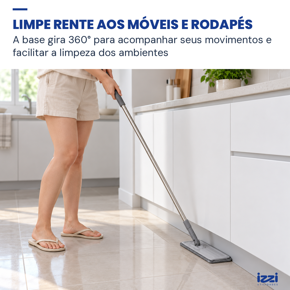 Mop Flat 360° com Balde de 6L e Refil
