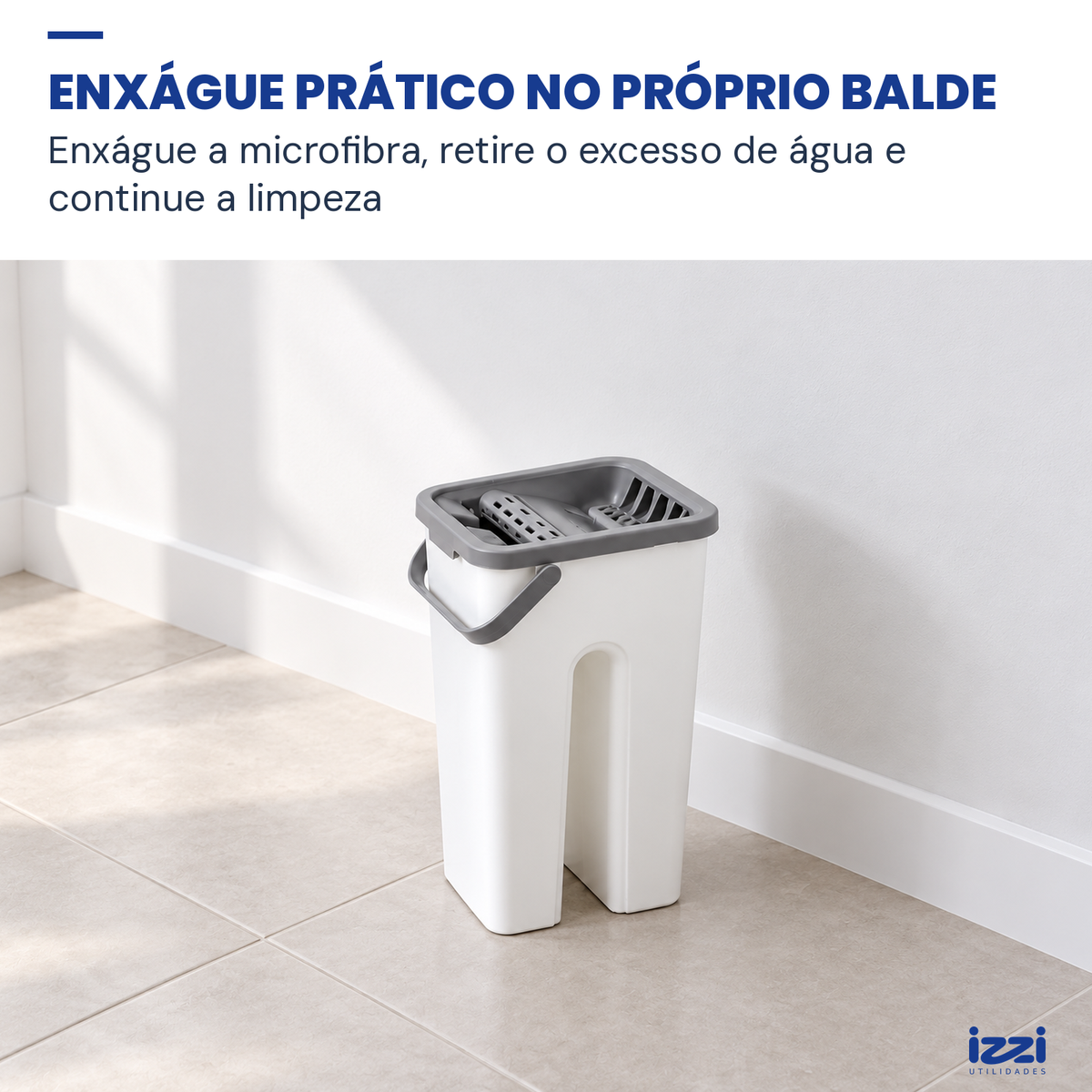 Mop Flat 360° com Balde de 6L e Refil