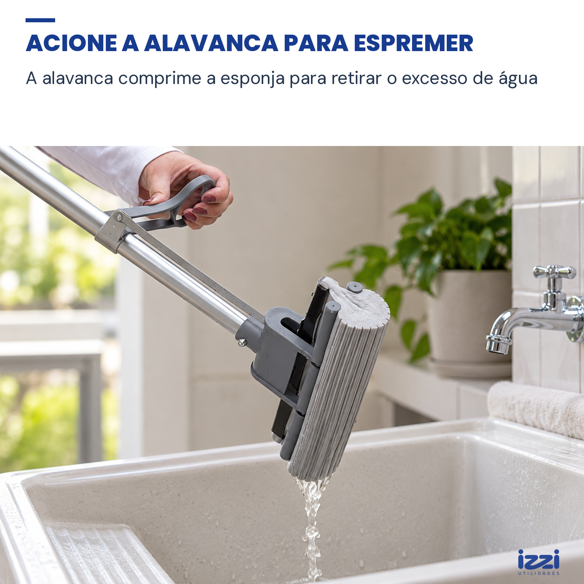 Mop Esponja com Cabo Extensível