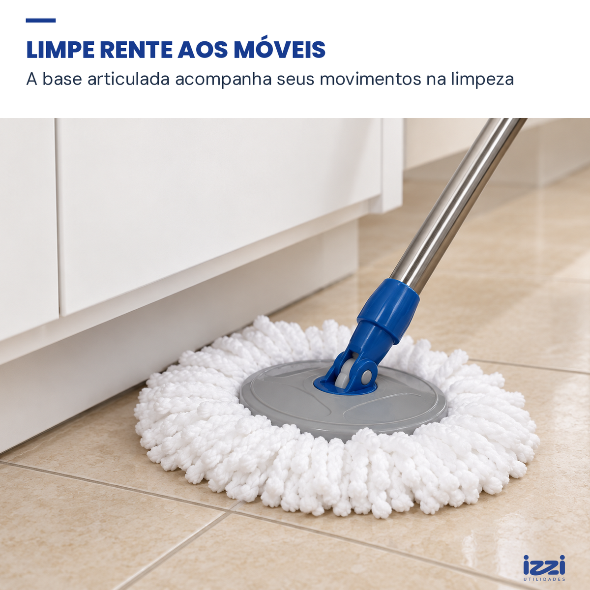 Mop Giratório 360° com Balde 13 L e Microfibra