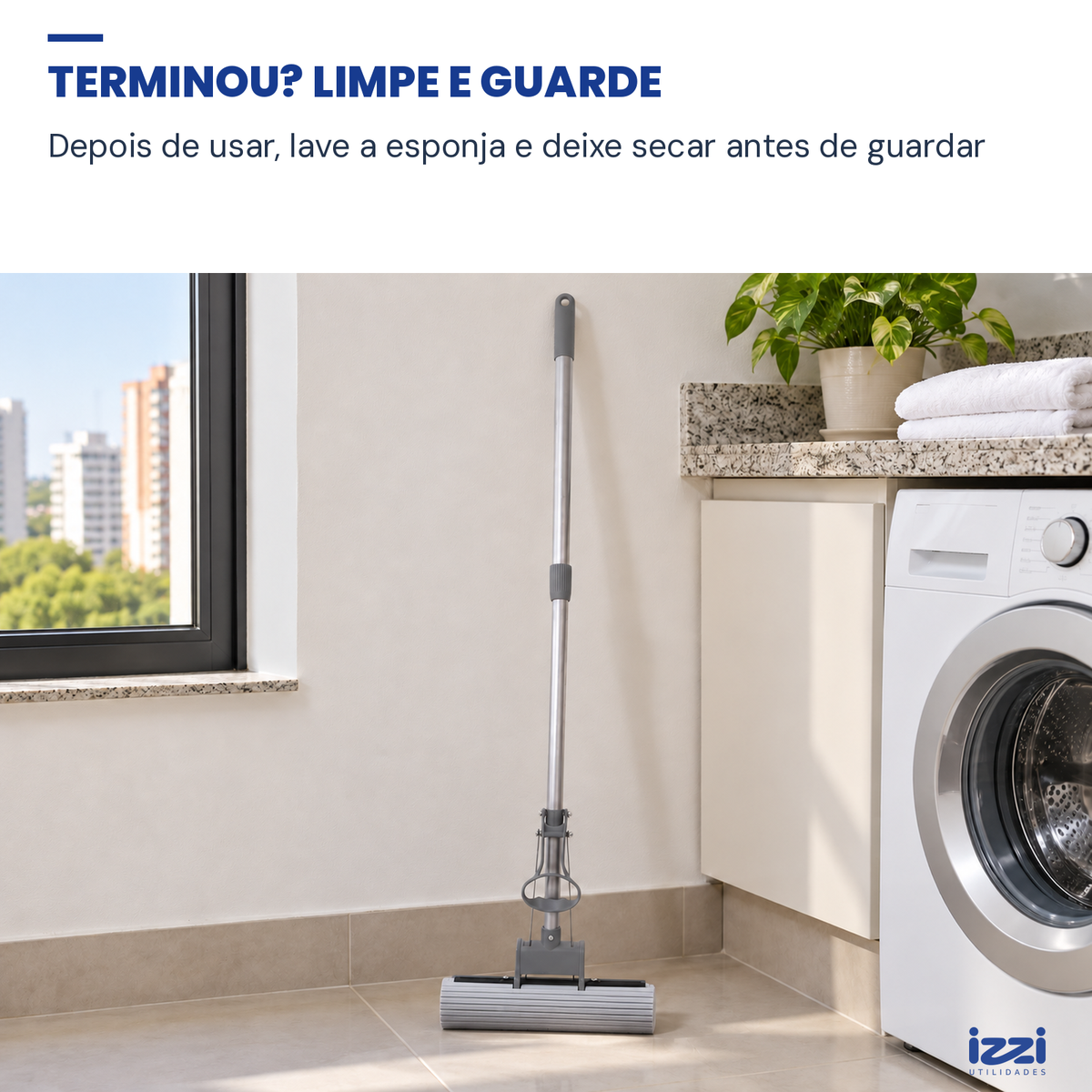 Mop Esponja com Cabo Extensível