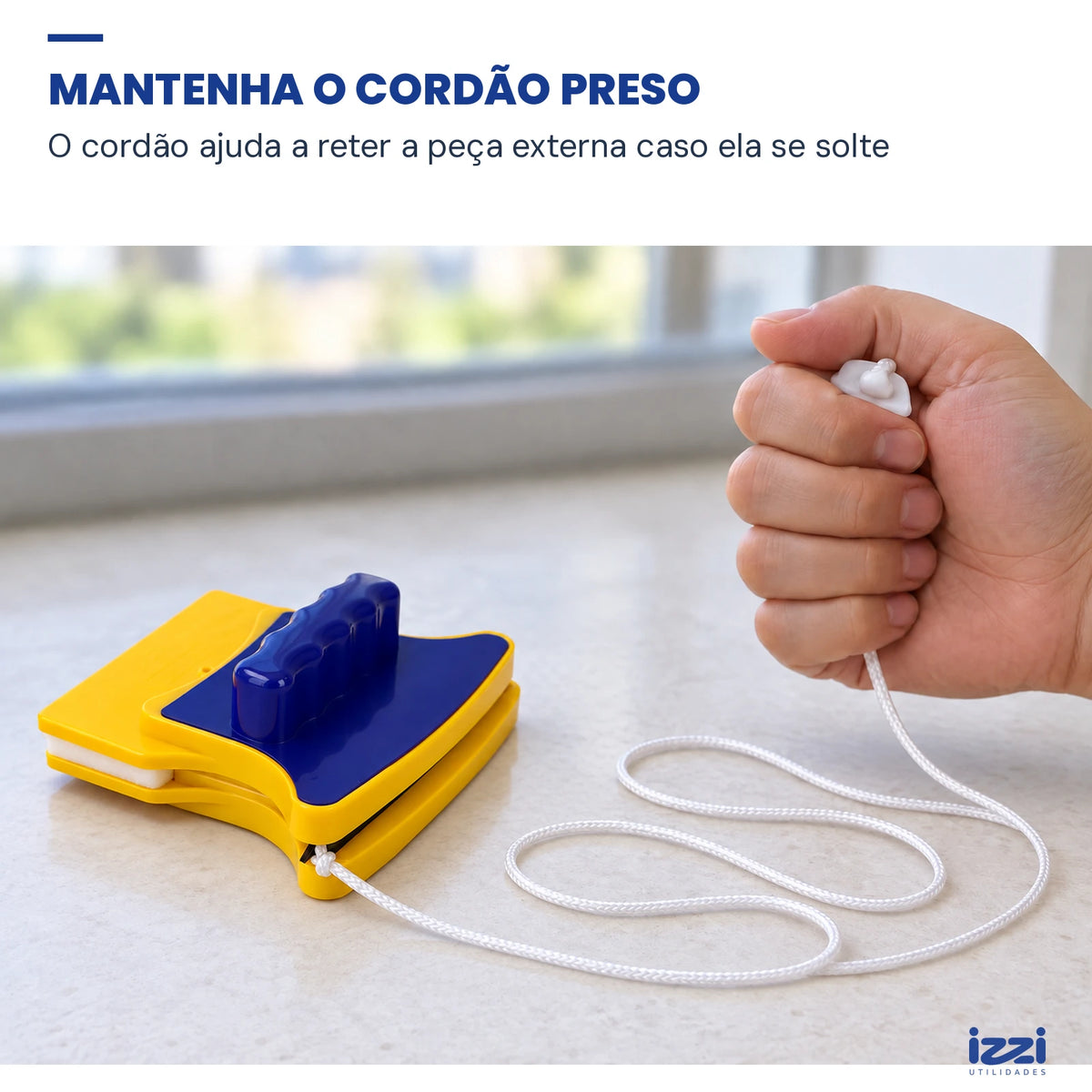 Limpa-vidros magnético — cordao de retencao