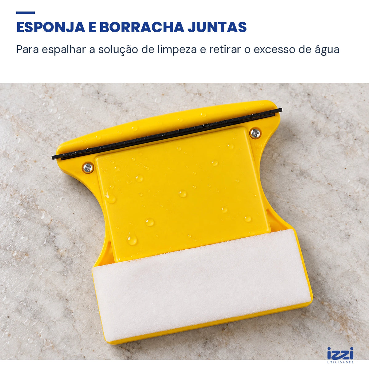 Limpa-vidros magnético — esponja e borracha